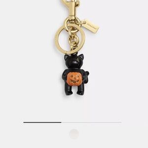 Coach halloween  cat bag charm
